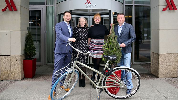 Thomas Nörlich, Stefanie Kristensen, Nancy Naumann-Hirt und Henrik Lindner präsentierten das Umweltkonzept "Plan-T" - Foto: Andreas Schmidt