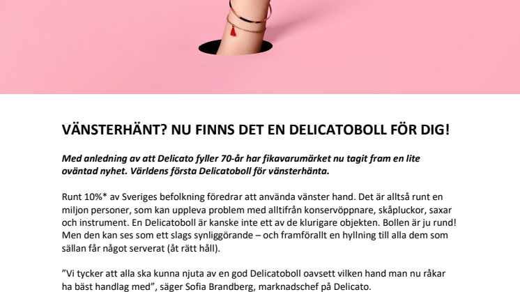 VÄNSTERHÄNT? NU FINNS DET EN DELICATOBOLL FÖR DIG!