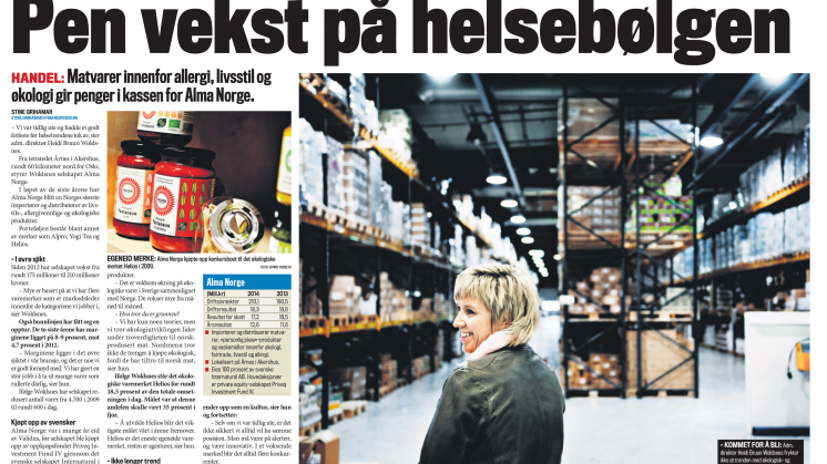 Alma tjener på helsefokuset