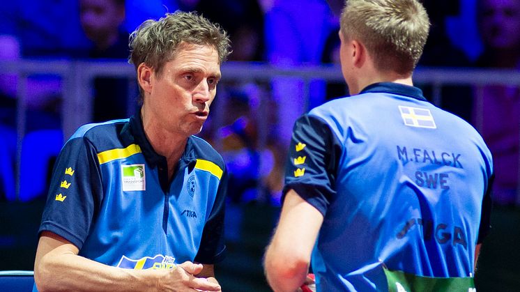 Jörgen Persson och Mattias Falck under VM i Budapest 2019. Foto: Manfred Schillings