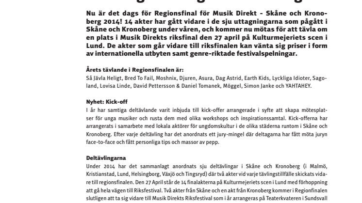 Finaldags för unga musiktalanger!