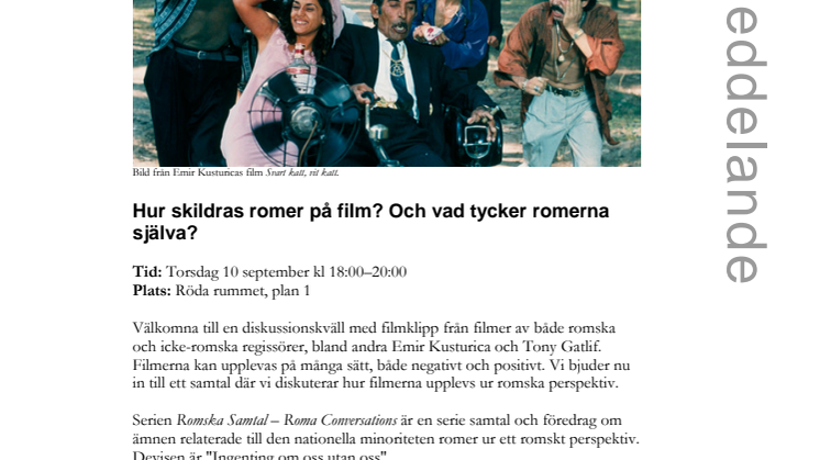 Stadsbiblioteket: ​Hur skildras romer på film? Och vad tycker romerna själva?