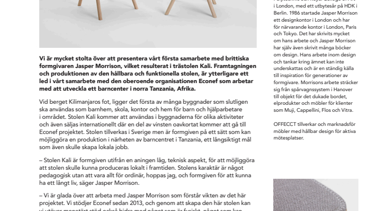 Kali, en stol av Jasper Morrison