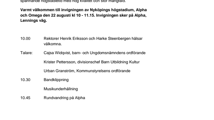  Nu inviger vi Nyköpings högstadium! 