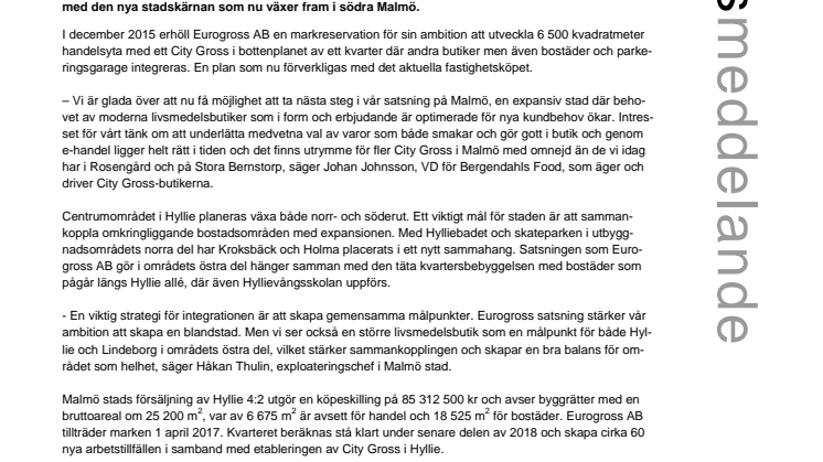 Handelsetablering sammanlänkar Hyllie med Lindeborg