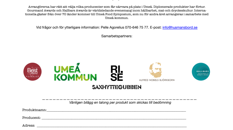 Husmansbord 2023 information och anmälningsblankett