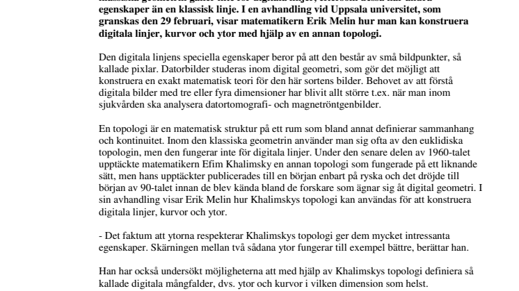 Digitala bilder kräver egen geometri