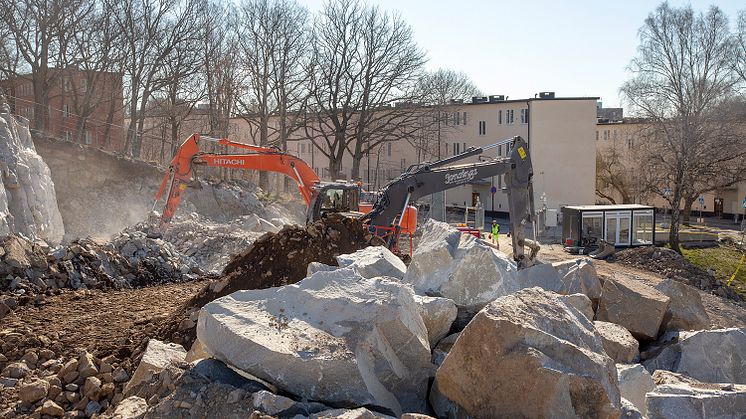 TM Anläggning på sprängjobb i Hjorthagen