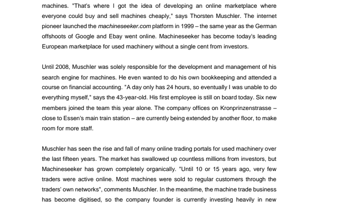 The Machineseeker Story: It all began in a spare room...