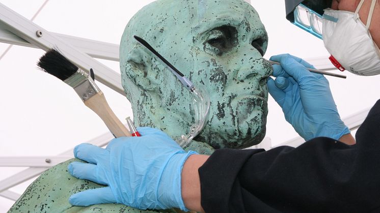 Konservering av Mannen med nøkkelen av August Rodin