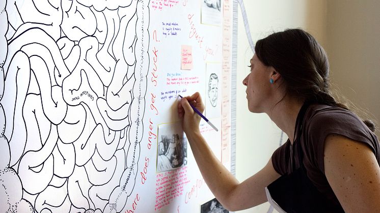 Hur maten påverkar vårt känsloliv är ett förhållandevis outforskat område. Foto 'Gut Instincts' at We the Curious, Bristol 2017.