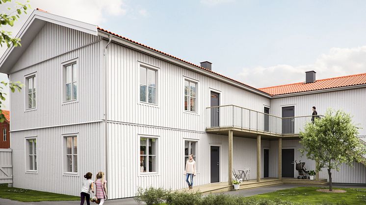 Entré till lägenheterna