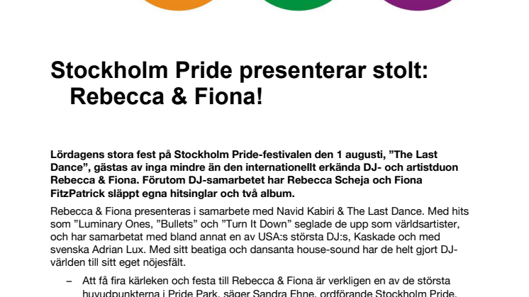 Rebecca & Fiona till Pridefestivalen!