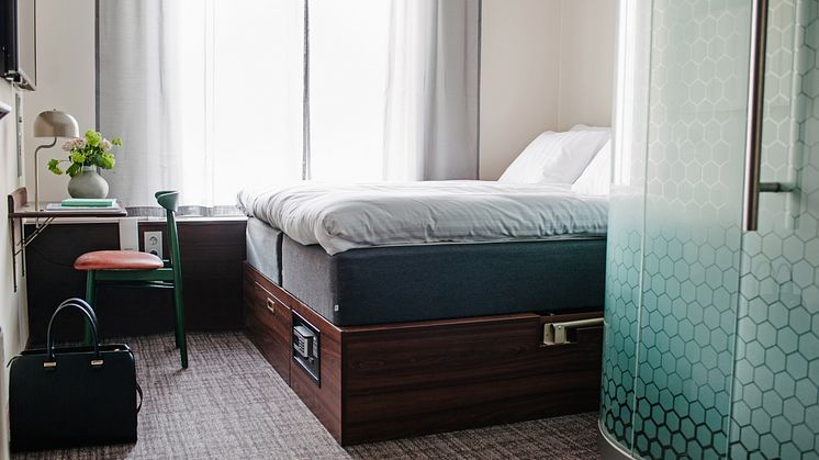 Bilden är från and Hotel i Stockholm, där hög designgrad, levande publika ytor och smarta rum har varit en stor framgångsfaktor.