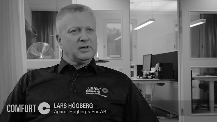 Lars Högberg, ägare av Högbergs rör, stolt medlem i Comfort-kedjan