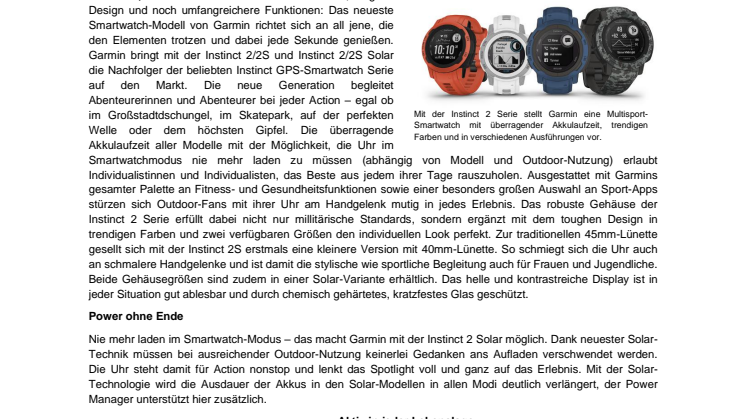 PM Garmin Instinct 2 Serie