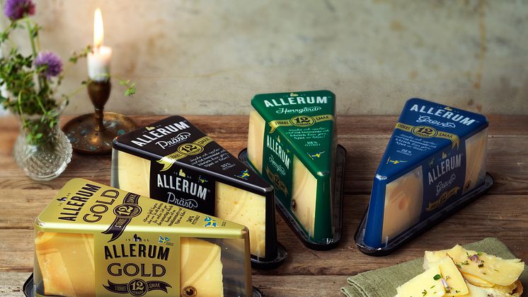 Skånemejerier utökar nu sitt sortiment av långlagrade ostar med ”Allerum Gold”.