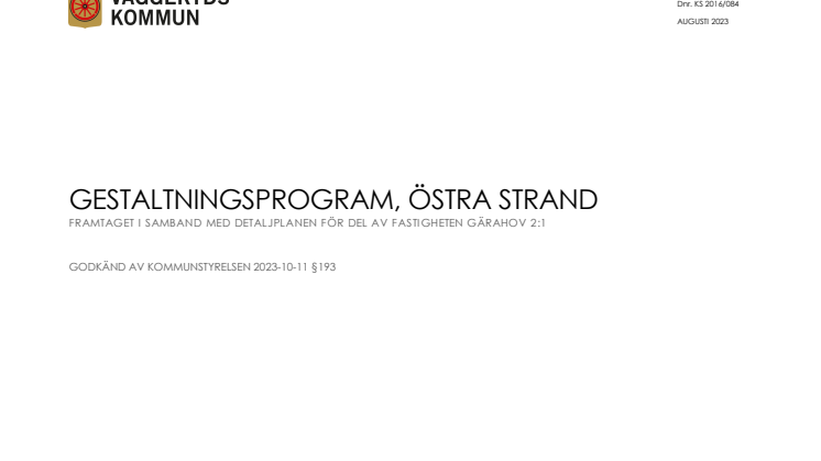 Bilaga 9 - Gestaltningsprogram, Östra strand - Vaggeryds kommun.pdf