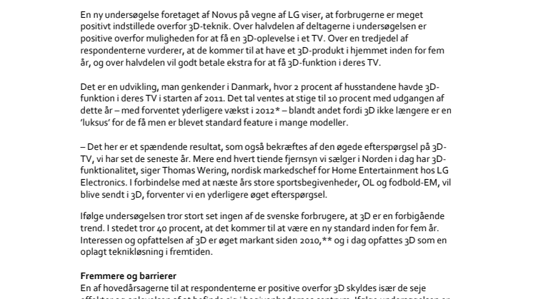 Hver anden vil have et 3D-TV