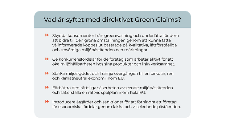 Nya EU-direktivet Green Claims