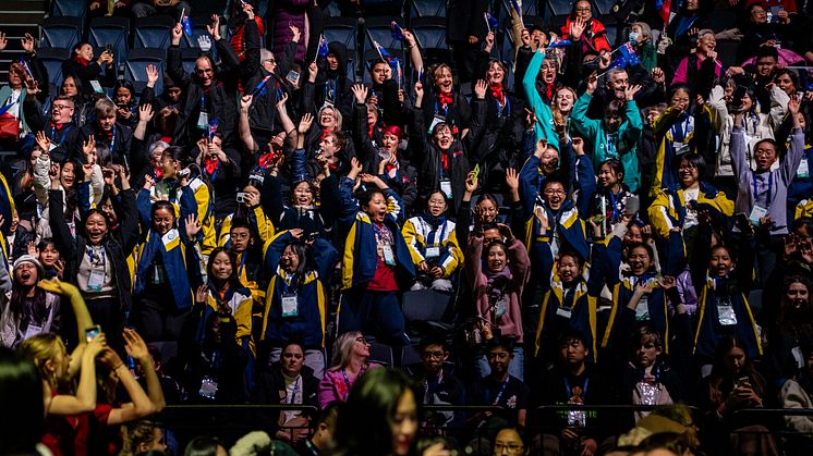 Prisutdelning vid World Choir Games 2024 i Auckland, Nya Zeeland.