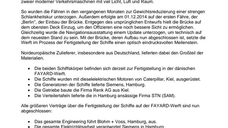 Neue Scandlines-Schiffe nehmen Gestalt an