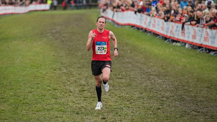 Johan Olsson på upploppet. Fotograf: Hans Berggren
