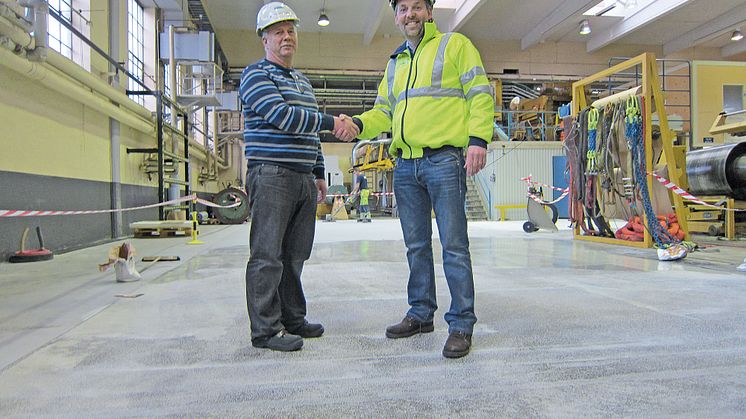 Sandvik bytte golv utan produktionsstopp  