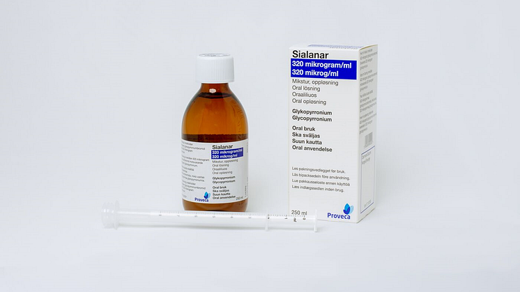 Sialanar (glykopyrronium), den första godkända behandlingen av allvarlig kronisk dregling hos barn med kroniska neurologiska sjukdomar har idag beviljats generell subvention av TLV.  