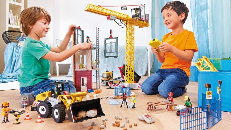 Action beim Hochhausbau
