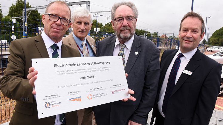 Bromsgrove electric services plaque unveiling