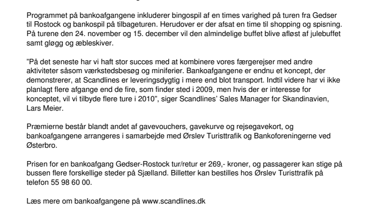 Banko på bølgerne mellem Gedser og Rostock
