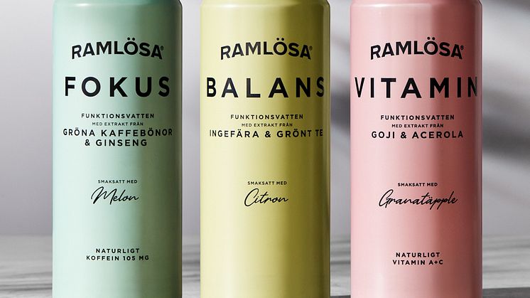 Ramlösa lanserar funktionsvatten – kommer i tre varianter signerade naturen
