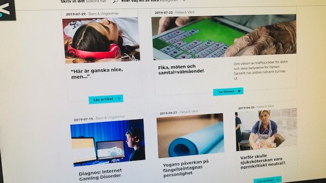 Webbplatsen och Facebook är huvudkanaler för alla artiklar och rörliga inslag som publiceras.