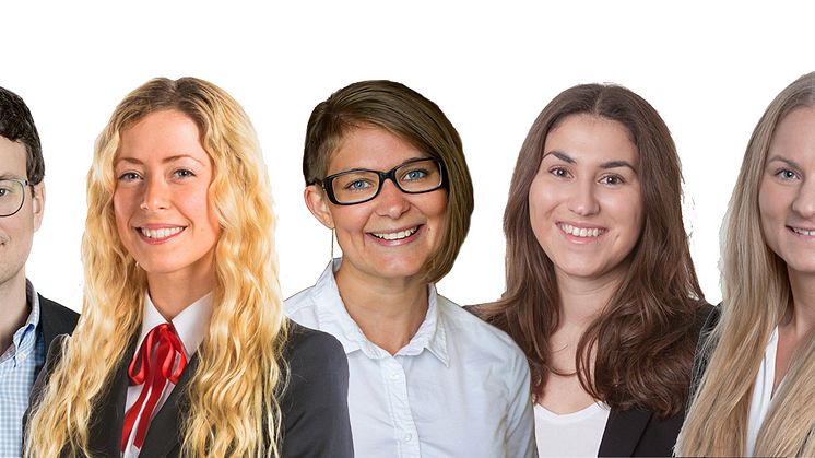 Från vänster: Robert Wigermo, Andrea Rodosi, Moa Chley Tegnelund, Amina Lönberg och Frida Thorman.