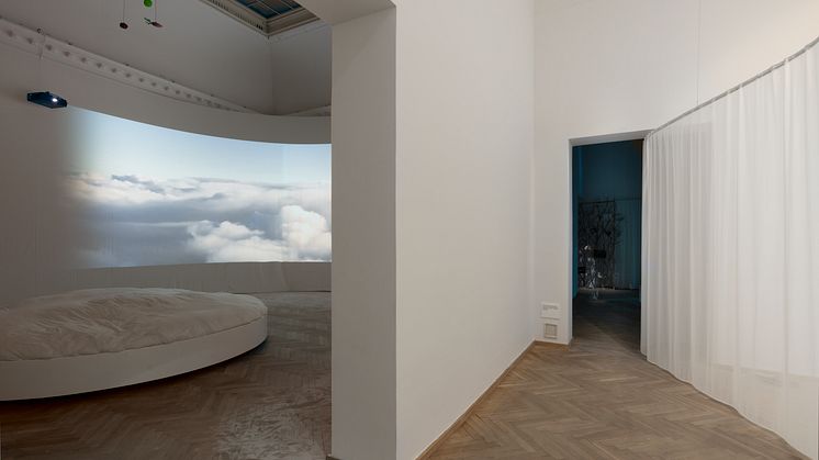 Laure Prouvost, Above the claouds, 2021; When global warming messed with Gelati’s cat flap, 2020