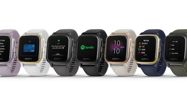 NU ER DEN PERFEKTE TID TIL AT BEVÆGE DIG MED DET NYE VENU® SQ GPS-SMARTWATCH FRA GARMIN®