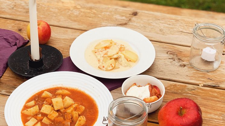 Klass 8 på Spängerskolan tävlade med höstsoppa, linsgratäng och kaneldoftande äppelkompott med vaniljkvarg. Allt från elden.