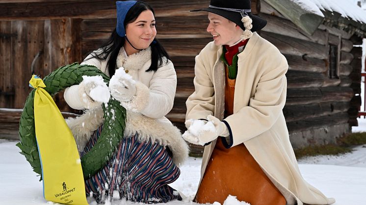 Vasaloppets kranskulla 2023 Alice Larsson och kransmas 2023 Albin Gezelius _ (4)