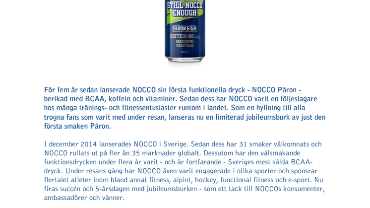 NOCCO firar 5 år - lanserar jubileumsburk