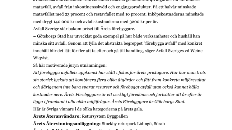 Göteborg Årets förebyggare