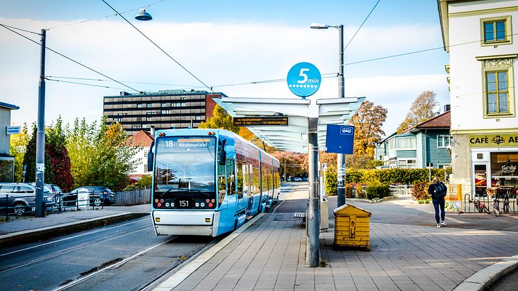 Noe av Sporveiens arbeid vil foregå på og ved John Colletts plass (foto: Sporveien).