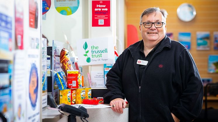 Post Office renews partnership with the Trussell Trust aiming to donate over £330,000 in the toughest winter yet for the charity