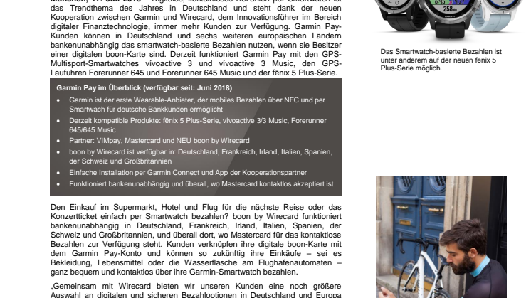 Bezahlen per Smartwatch:  Garmin Pay erobert Deutschland