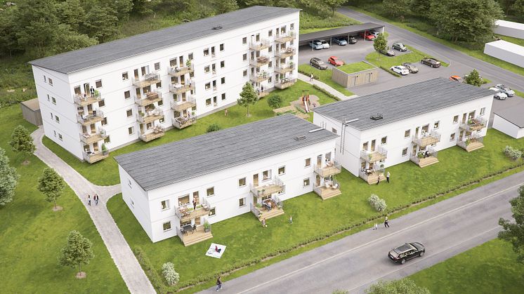 Illustration BoKlok Bergslyckan Skellefteå