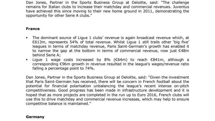 Annual Review Football Finance 2013 - European country specific comments