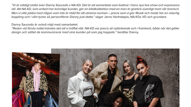 NA-KDs första könsneutrala kollektion med Danny Saucedo