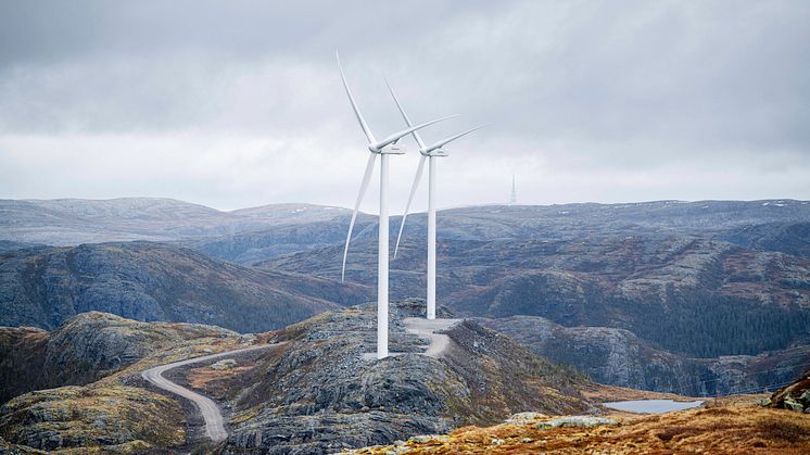 Roan vindpark er i full drift og vil årlig levere 900 GWh fornybar energi til regionen. Foto: Ole Martin Wold 