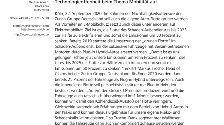 Alternative Antriebe: Zurich Flotte soll „grün“ werden