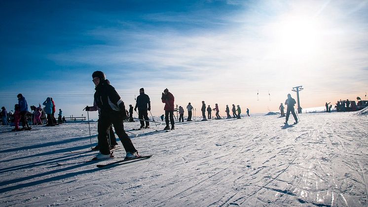 SkiStar Sälen: Många åkare i skidbacken i Sälen under Vasaloppsveckan